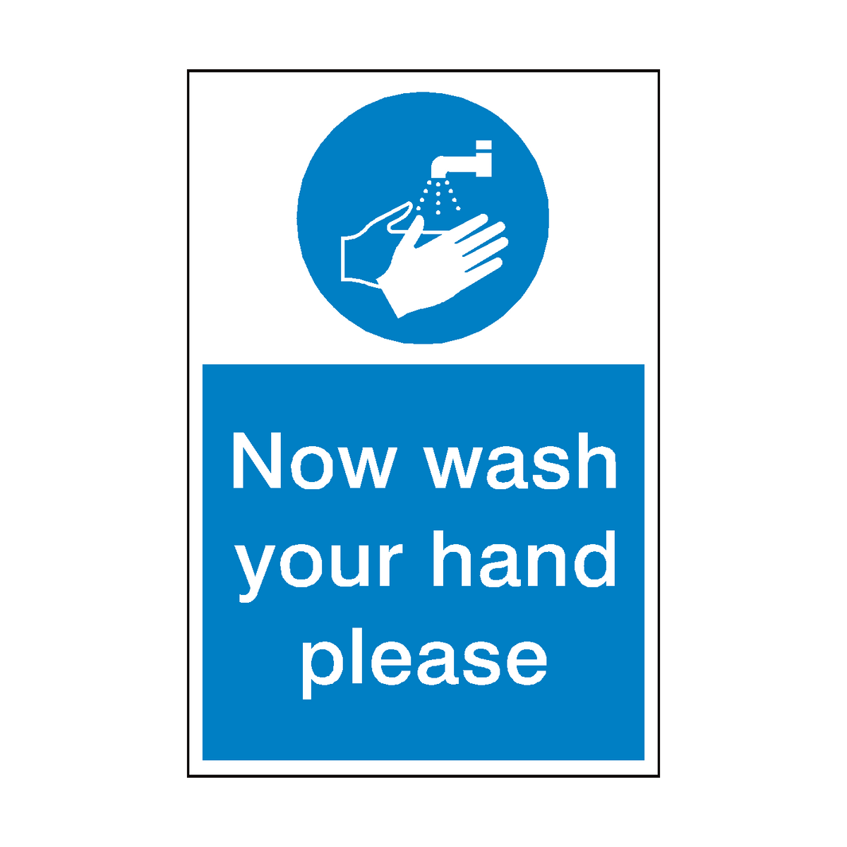 Now Wash Your Hands Sticker Safety Uk