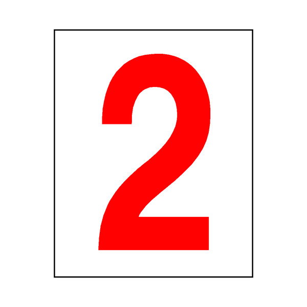 Number 2 - Number - Sticker