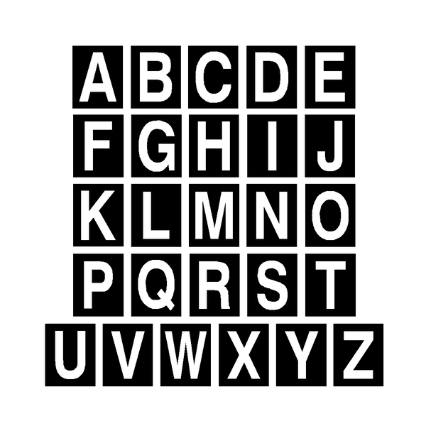 a alphabet letter black
