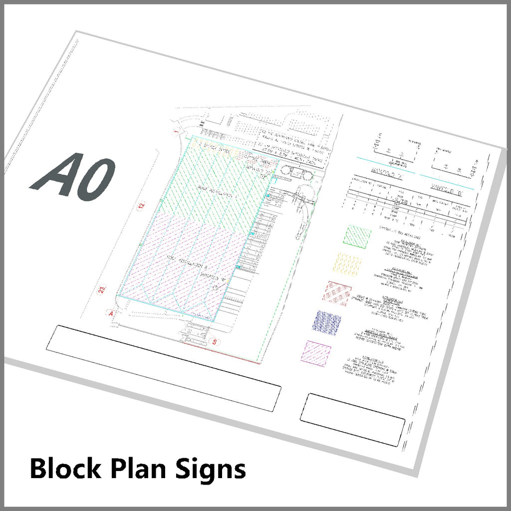 Block Plan Signs - New Product Category