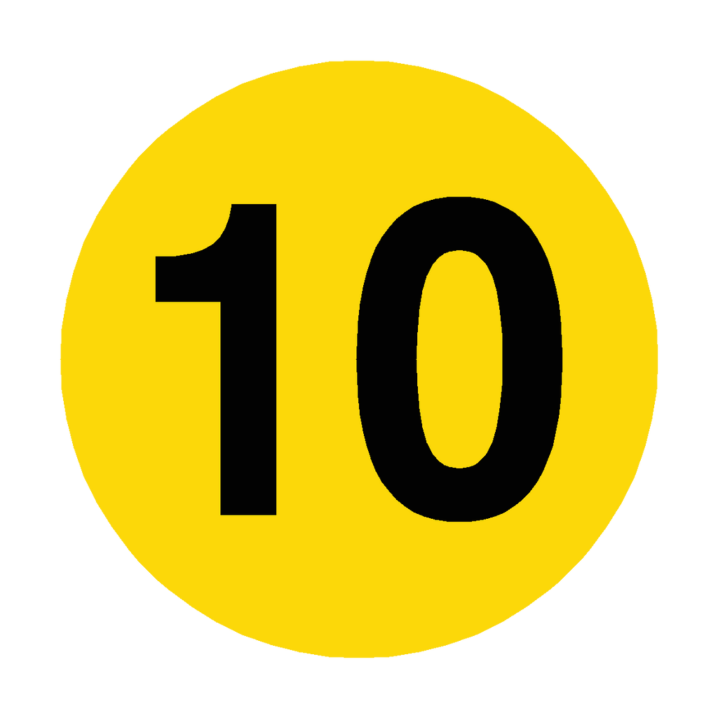 Number 10 Floor Marker | Safety-Label.co.uk