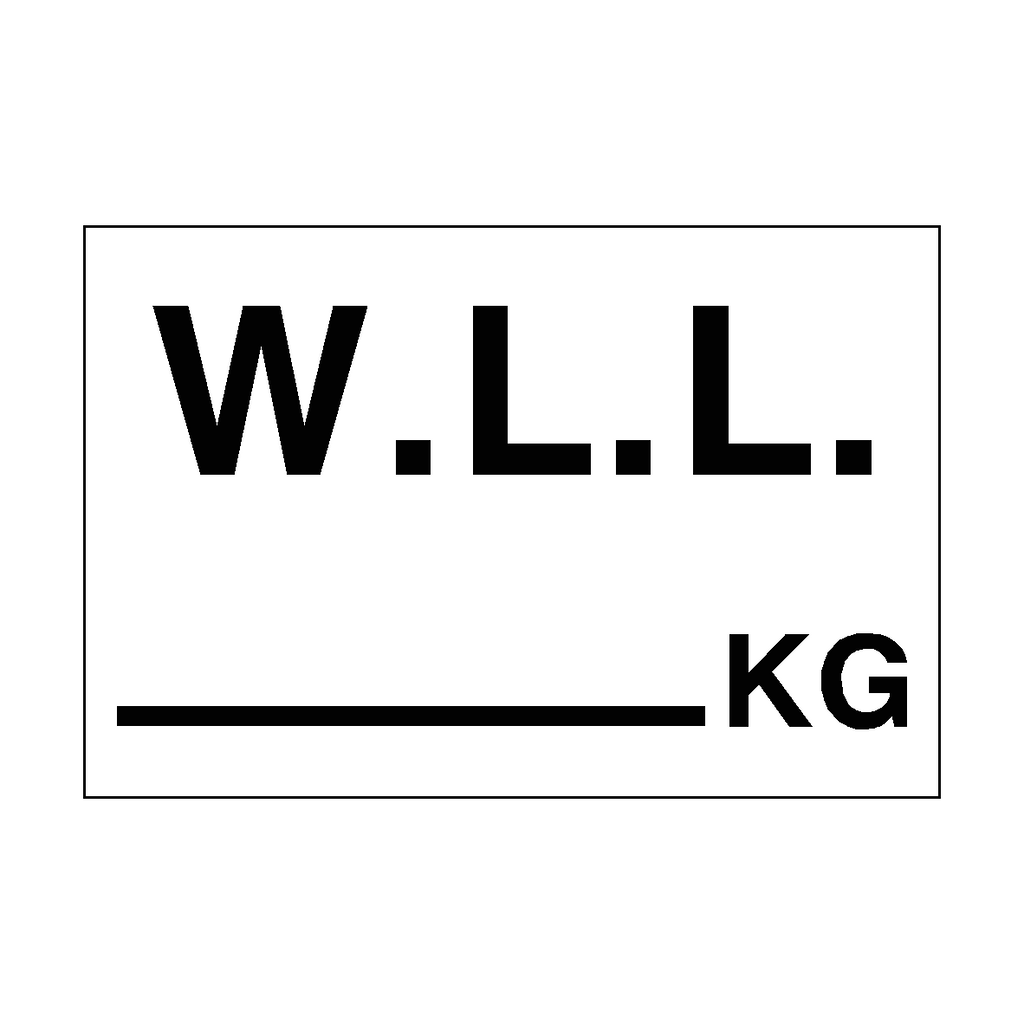 W.L.L Sign KG White | Safety-Label.co.uk