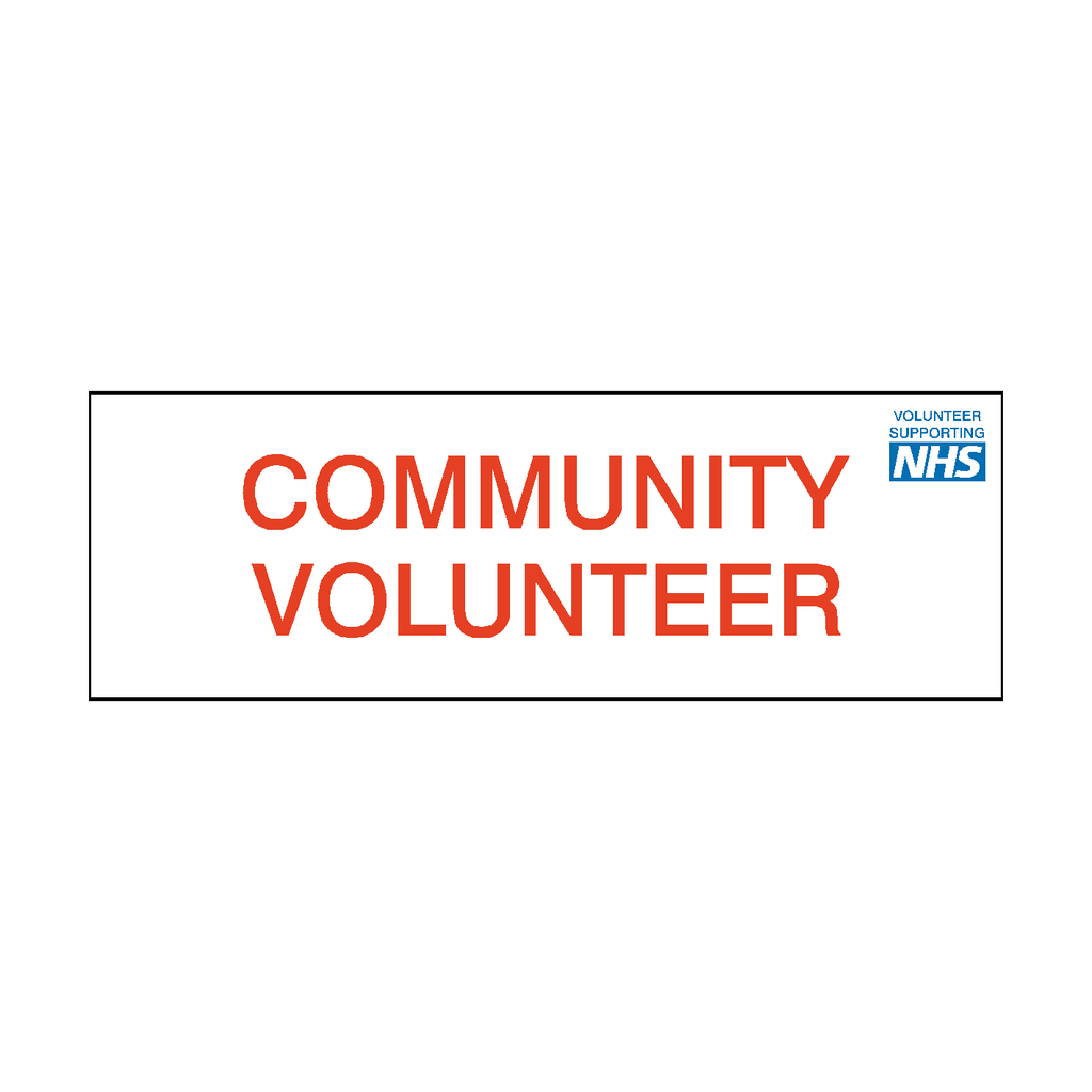 Community Volunteer NHS Sign | Safety-Label.co.uk