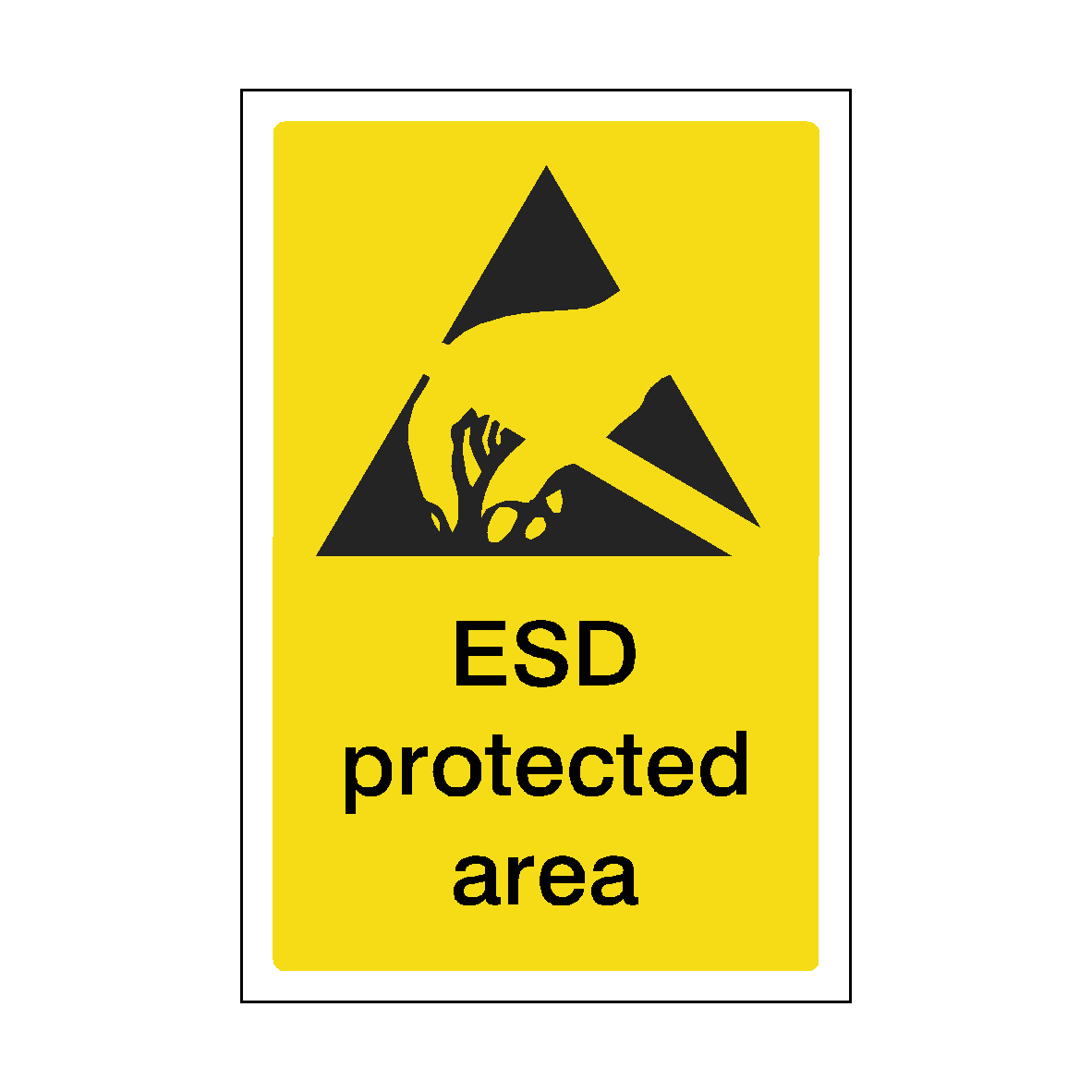 ESD Protected Area Safety Sign | Safety-Label.co.uk