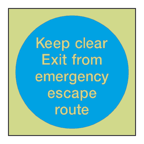 Emergency Escape Route Photoluminescent Sticker | Safety-Label.co.uk