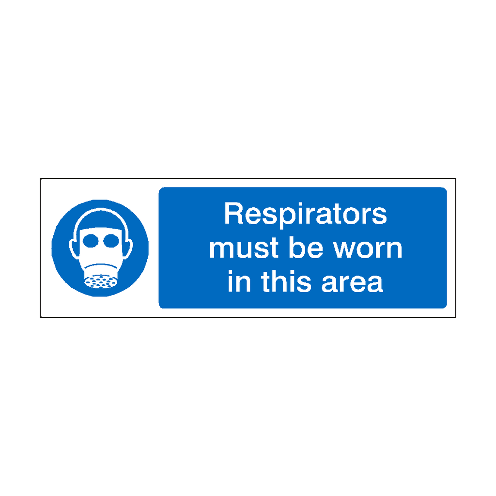 Respirators Must Be Worn In This Area Sign | Safety-Label.co.uk