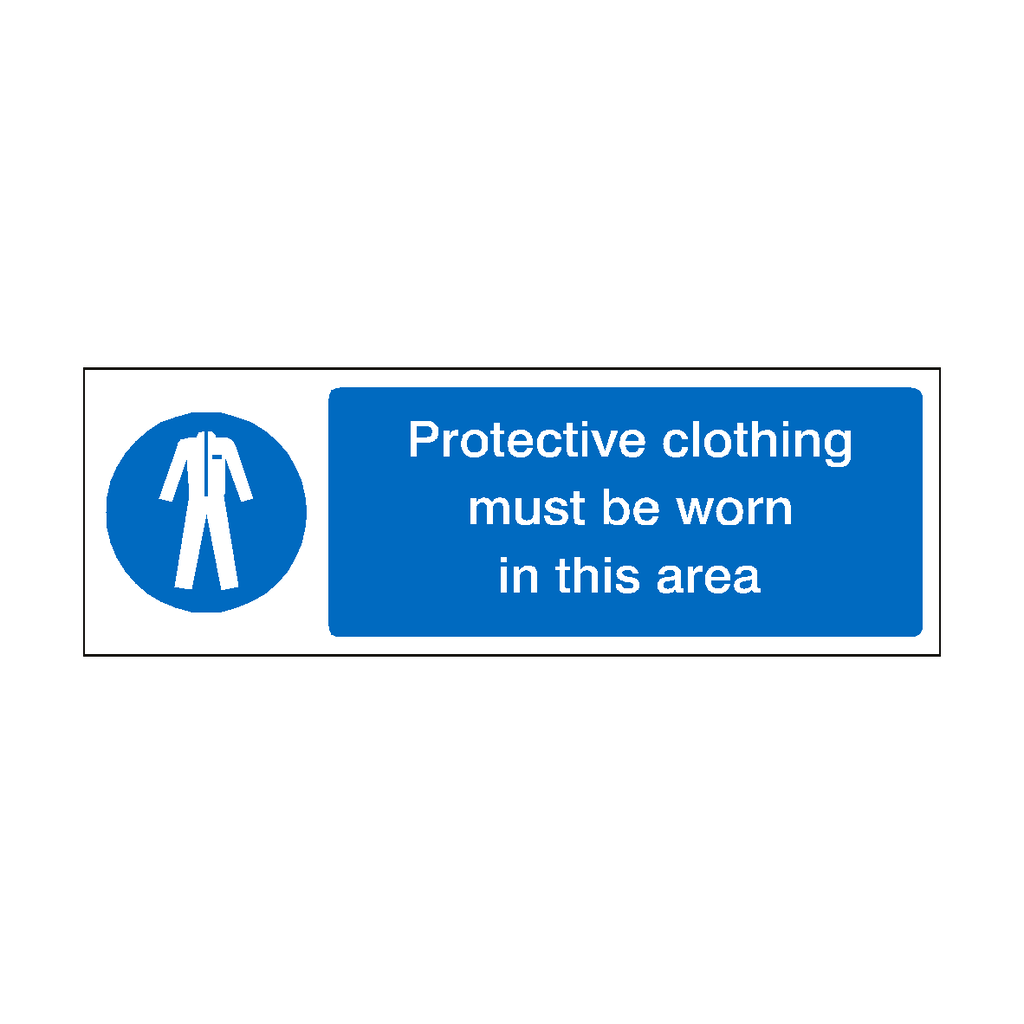 Protective Clothing Must Be Worn In This Area Sign | Safety-Label.co.uk