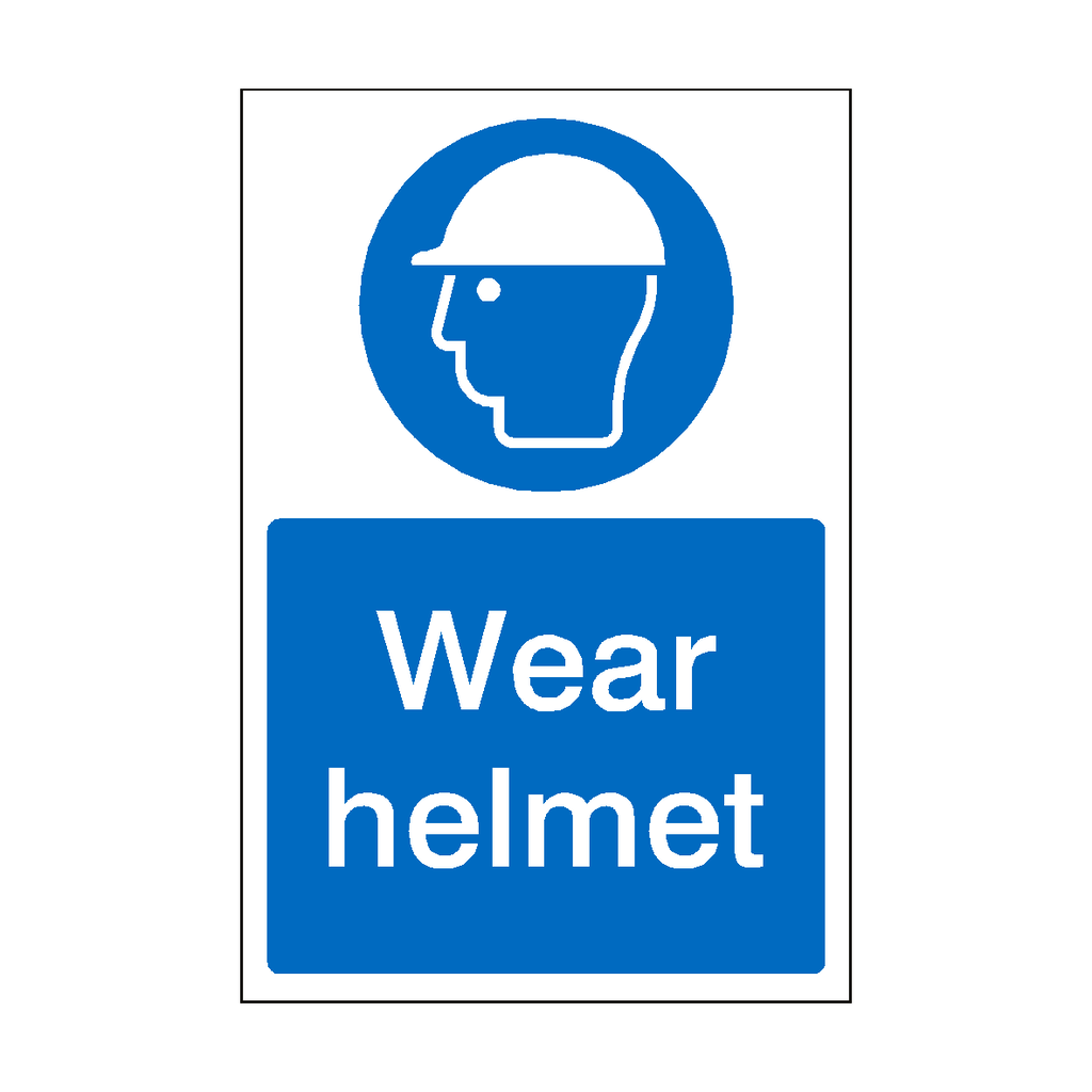 Wear Helmet Sign