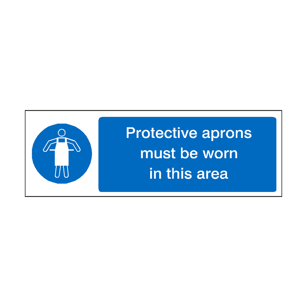 Protective Aprons Must Be Worn In This Area Sign | Safety-Label.co.uk