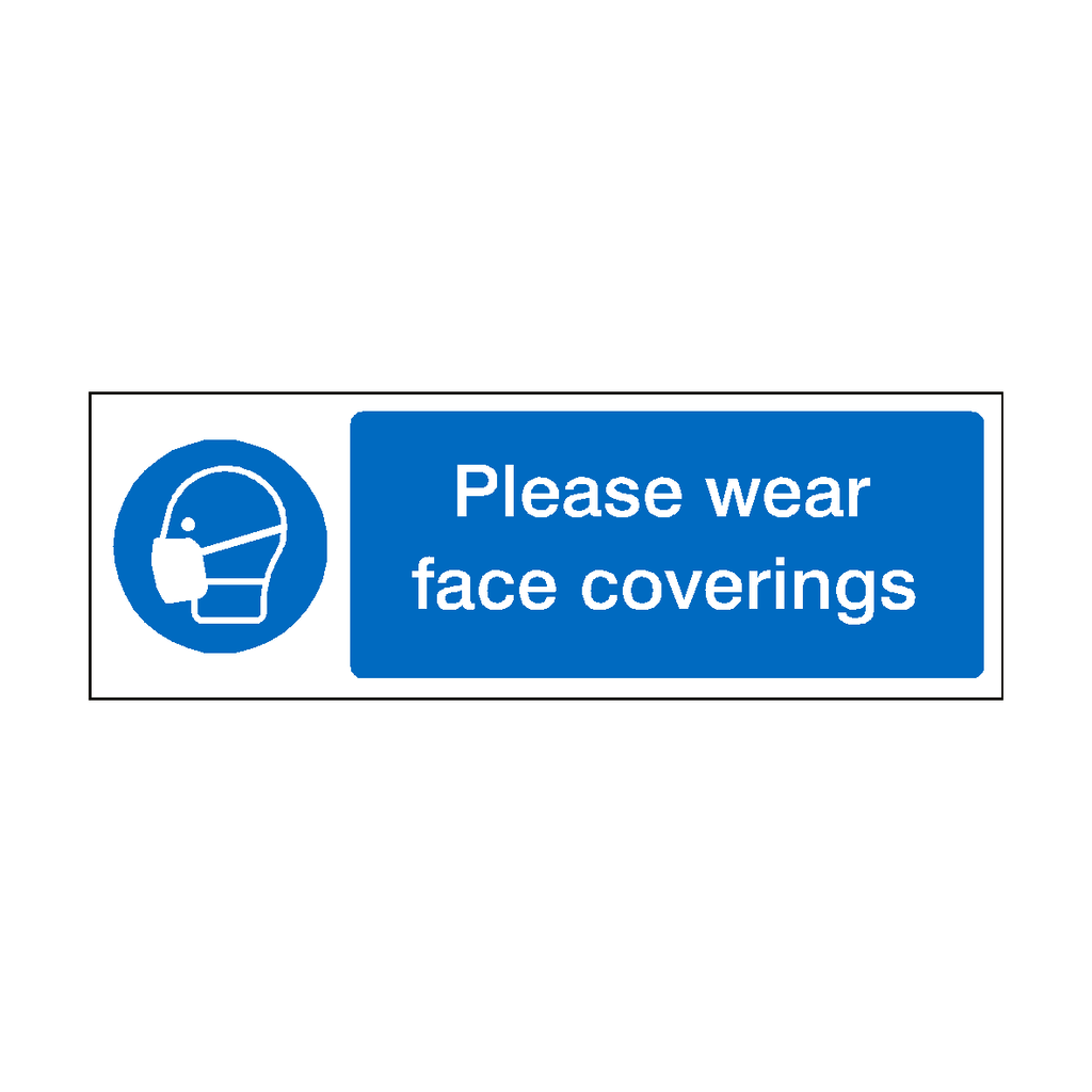 Please Wear Face Coverings Sign | Safety-Label.co.uk