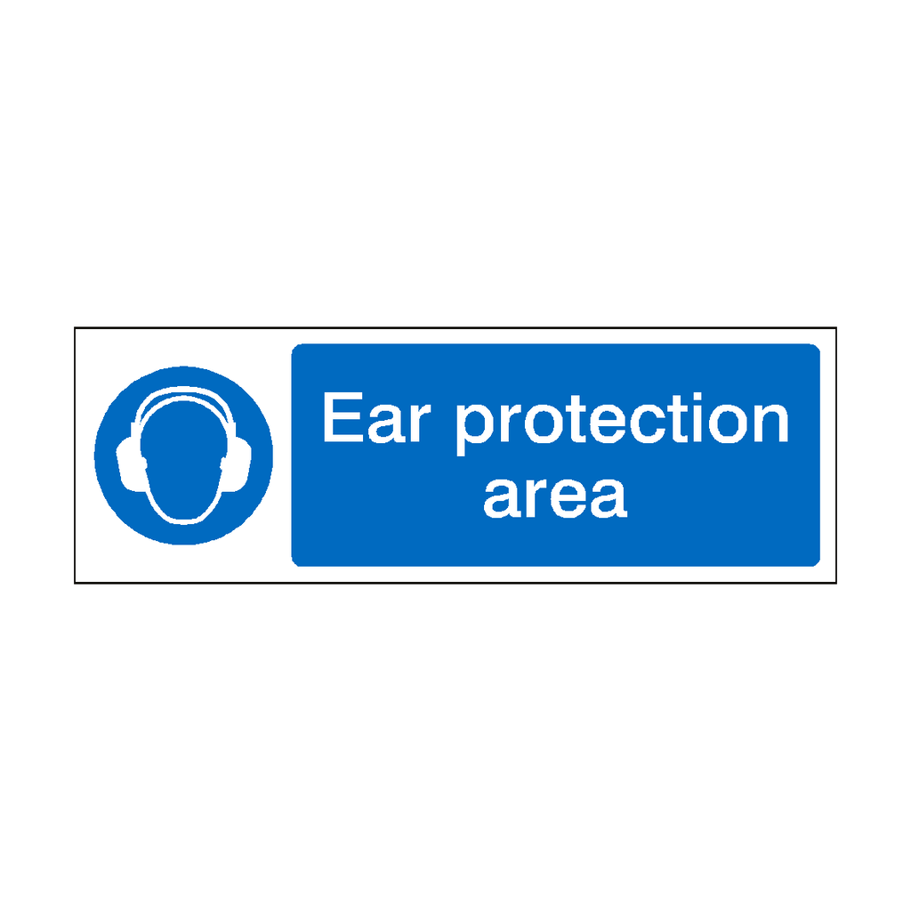 Ear Protection Area Sign | Safety-Label.co.uk