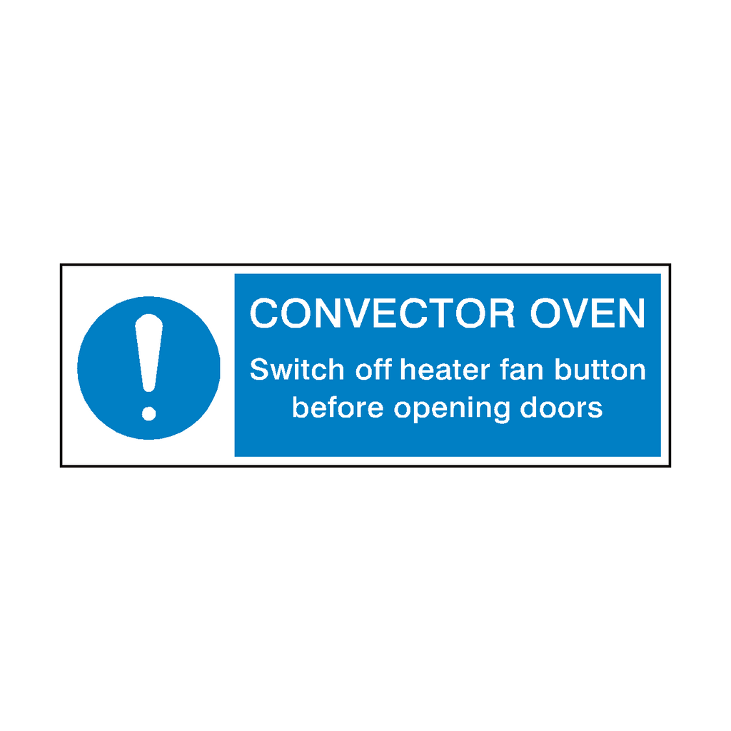 Convector Oven Mandatory Hygiene Sticker | Safety-Label.co.uk