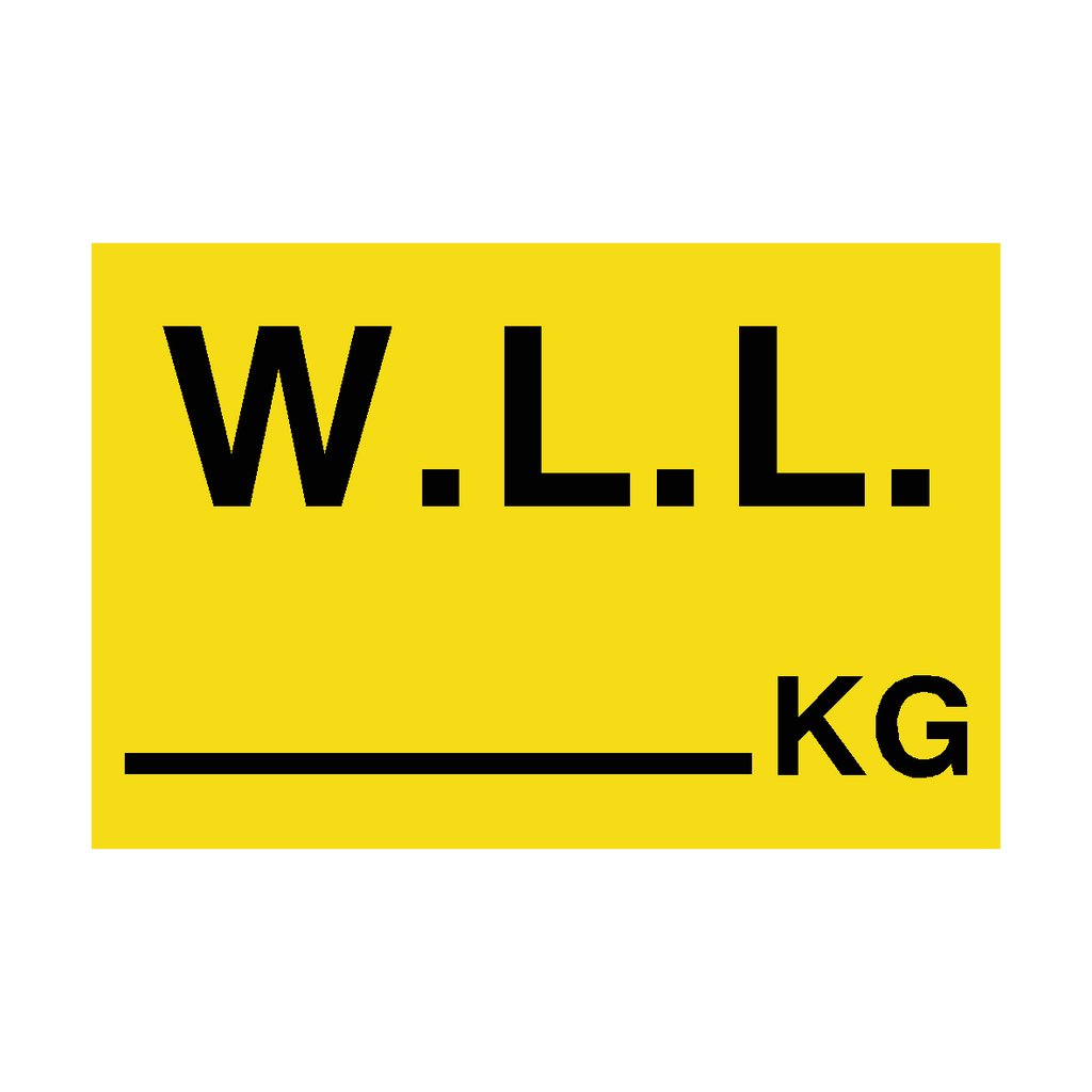 W.L.L Sign KG Yellow | Safety-Label.co.uk