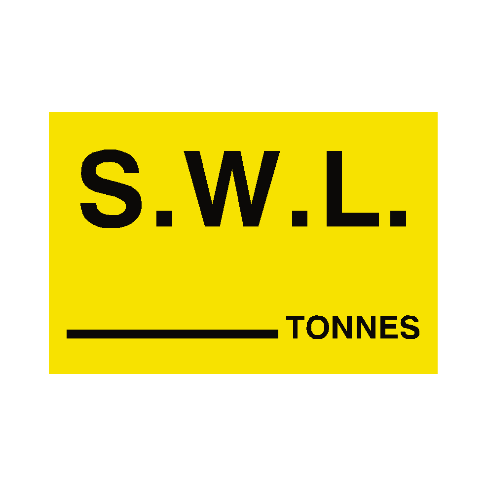 S.W.L Sign Tonnes Yellow | Safety-Label.co.uk