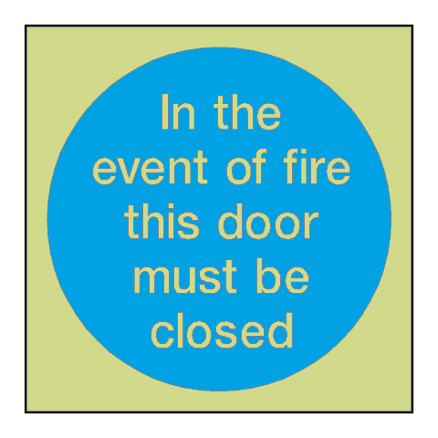 Event Of Fire Door Photoluminescent Sticker | Safety-Label.co.uk