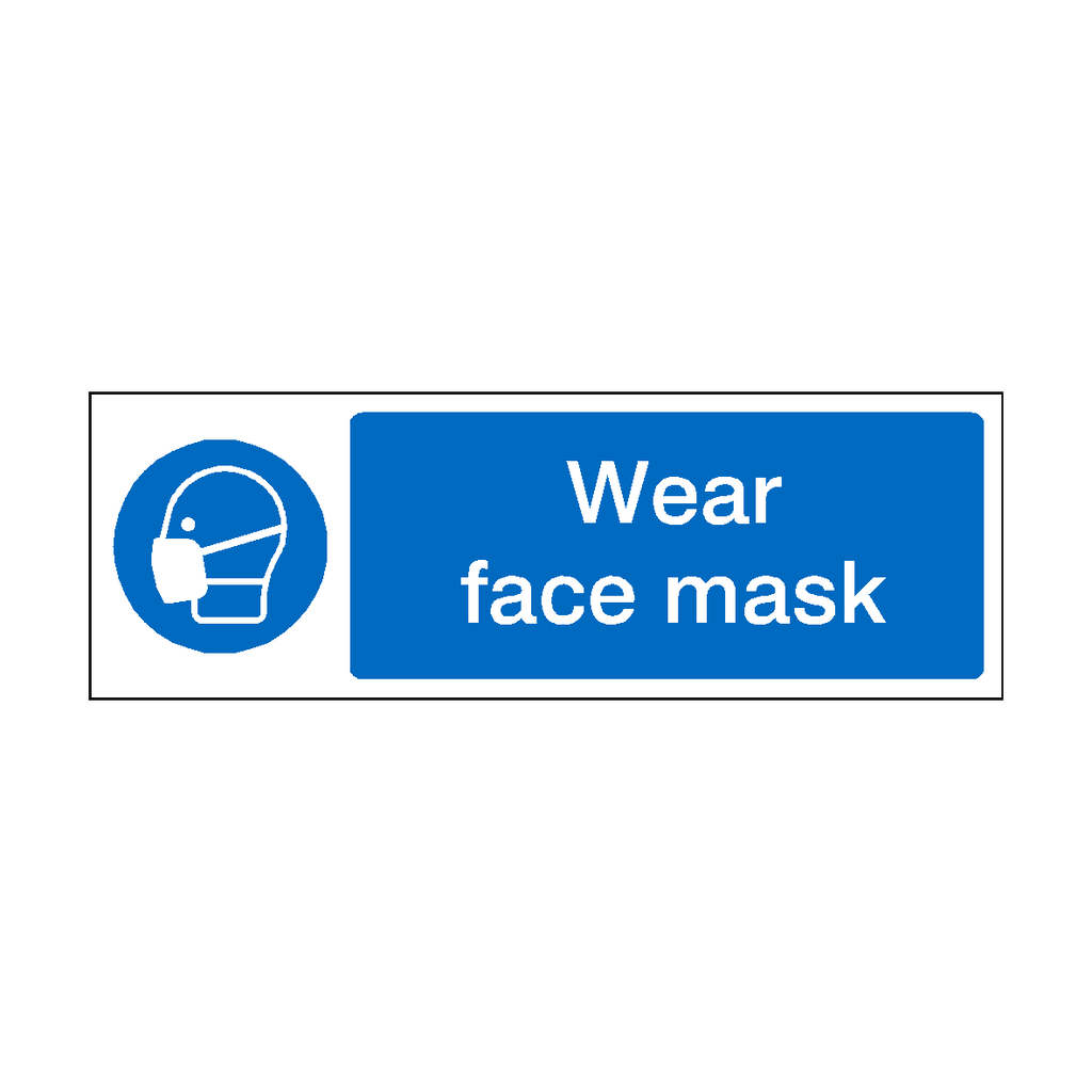 Wear Face Mask Sign | Safety-Label.co.uk