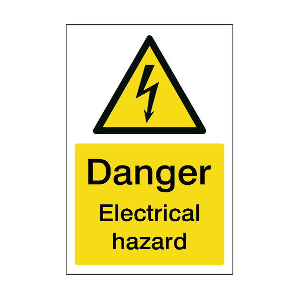 Danger Electrical Hazard Safety Sign | Safety-Label.co.uk