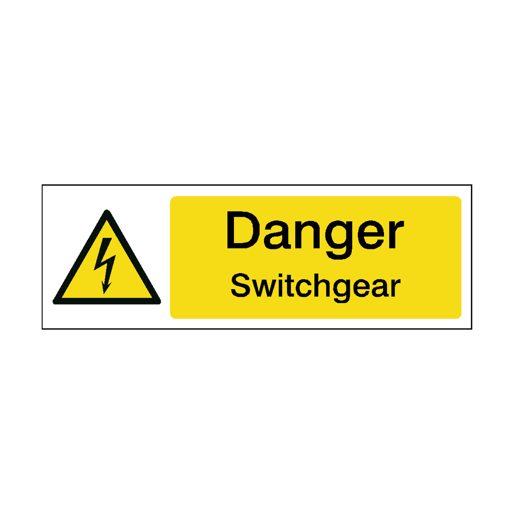 Danger Switchgear Safety Sign | Safety-Label.co.uk