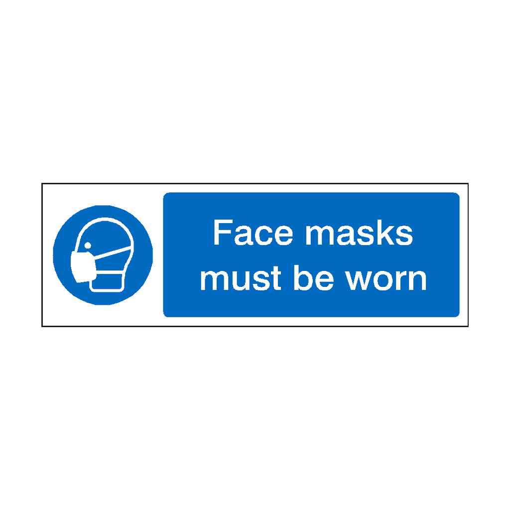 Face Masks Must Be Worn Sign | Safety-Label.co.uk