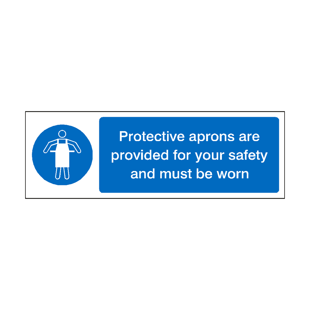 Protective Aprons Are Provided For Safety Sign | Safety-Label.co.uk