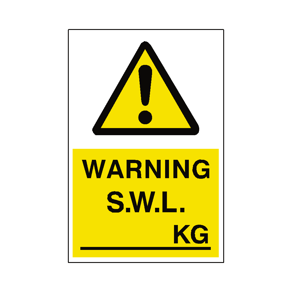 Safe Working Load Sign KG | Safety-Label.co.uk