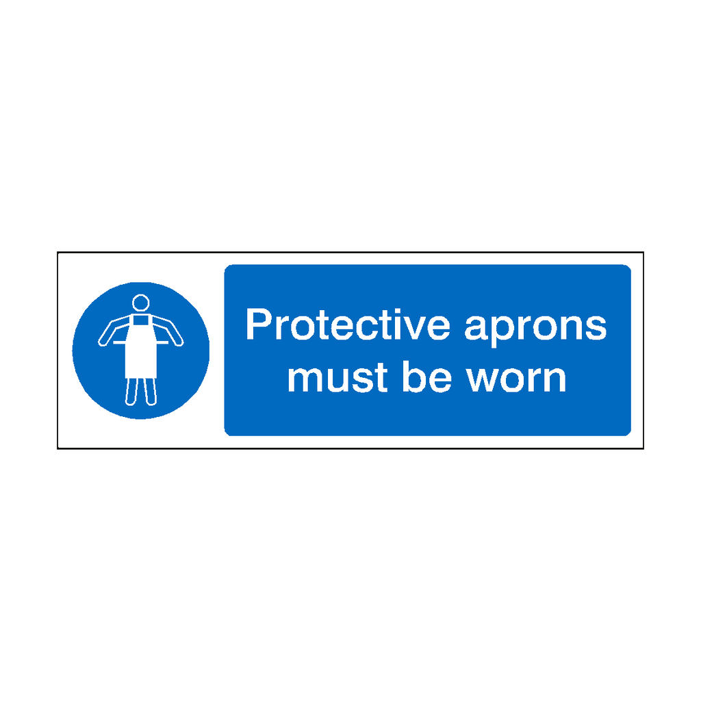 Protective Aprons Must Be Worn Sign | Safety-Label.co.uk