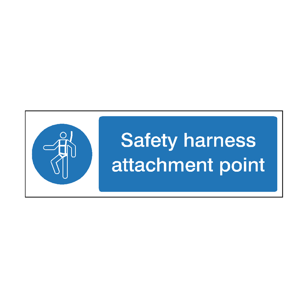 Safety Harness Attachment Point Sign | Safety-Label.co.uk