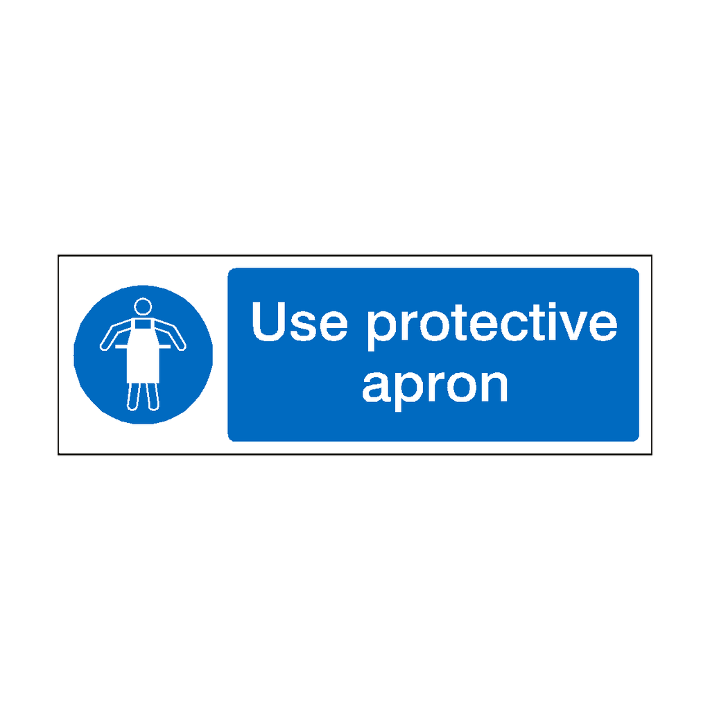 Use Protective Apron Sign | Safety-Label.co.uk