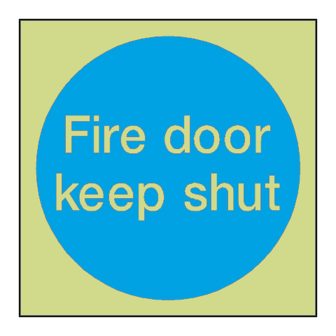 Fire Door Keep Shut Photoluminescent Sign | Safety-Label.co.uk