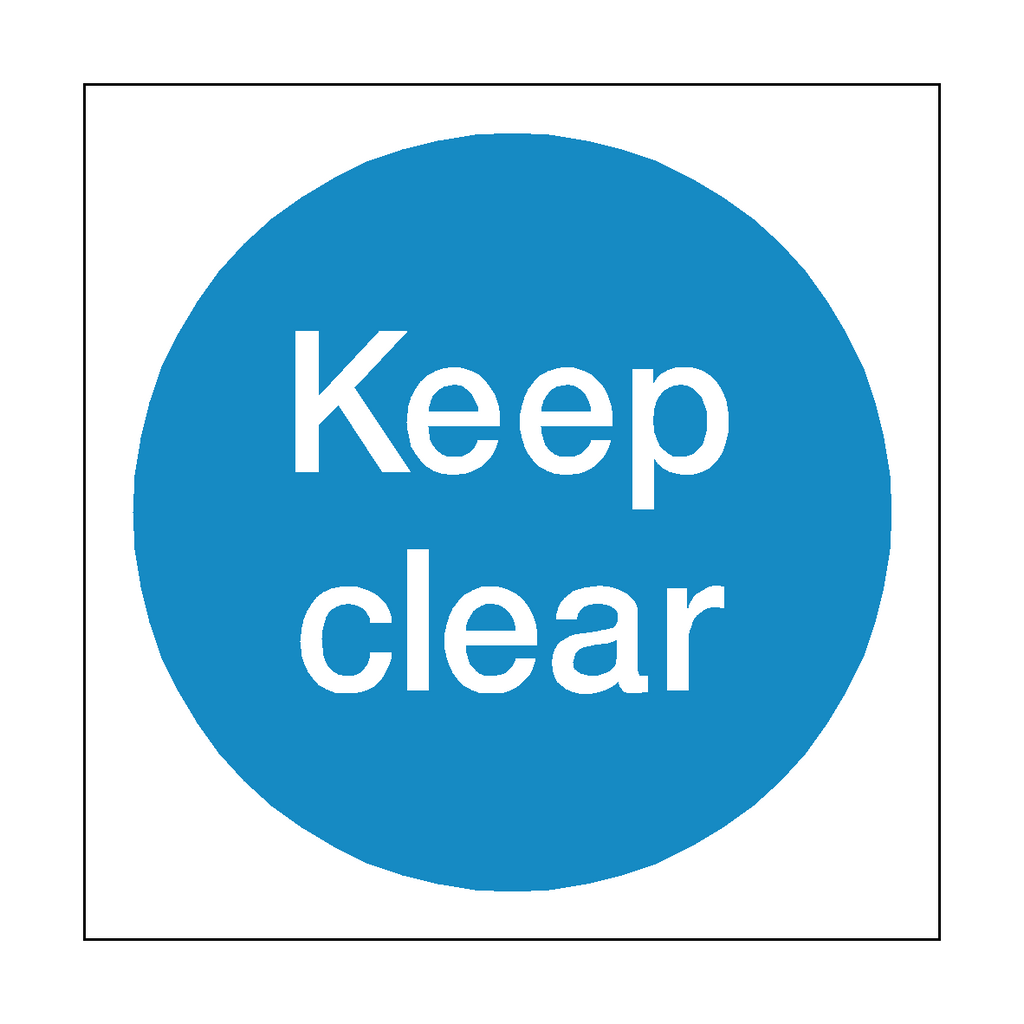 Keep Clear Door Sticker