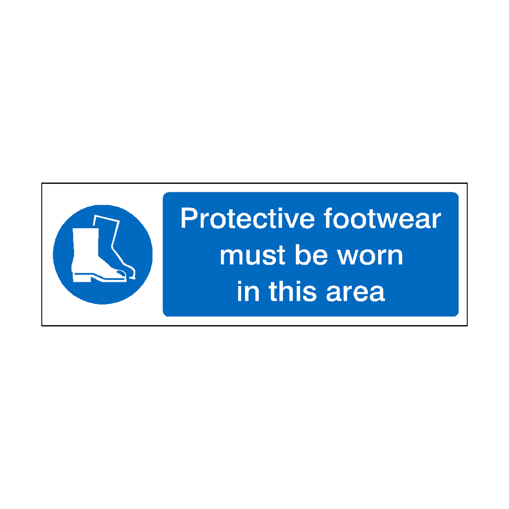 Protective Footwear Must Be Worn In This Area Sign | Safety-Label.co.uk