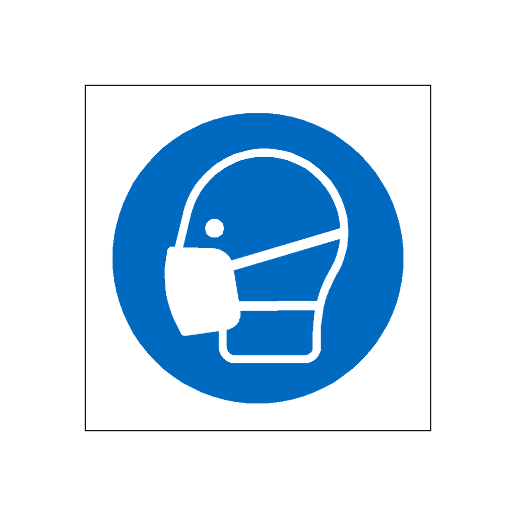 Wear Facemask Symbol Sign | Safety-Label.co.uk