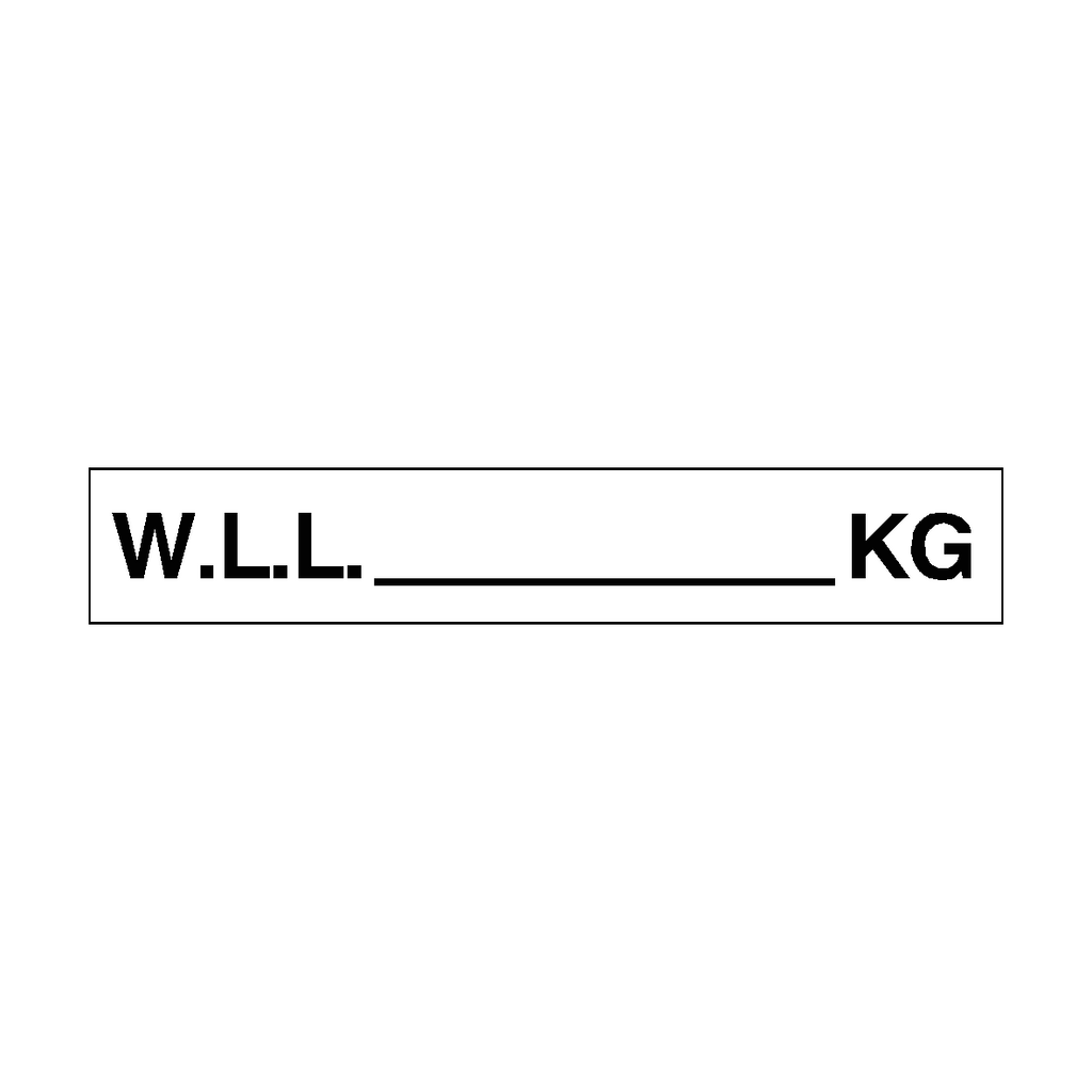 W.L.L Sign KG White | Safety-Label.co.uk