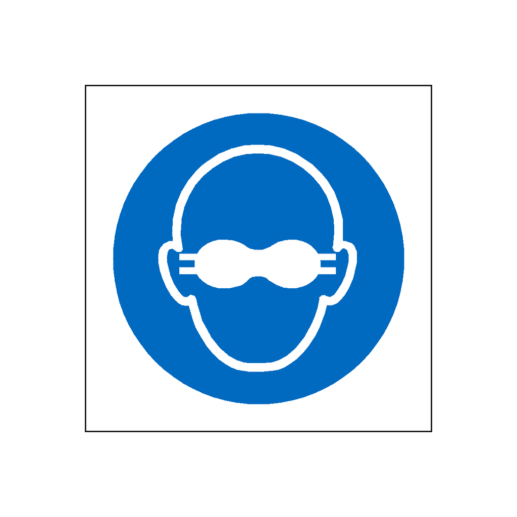 Opaque Eye Protection Symbol Sign | Safety-Label.co.uk