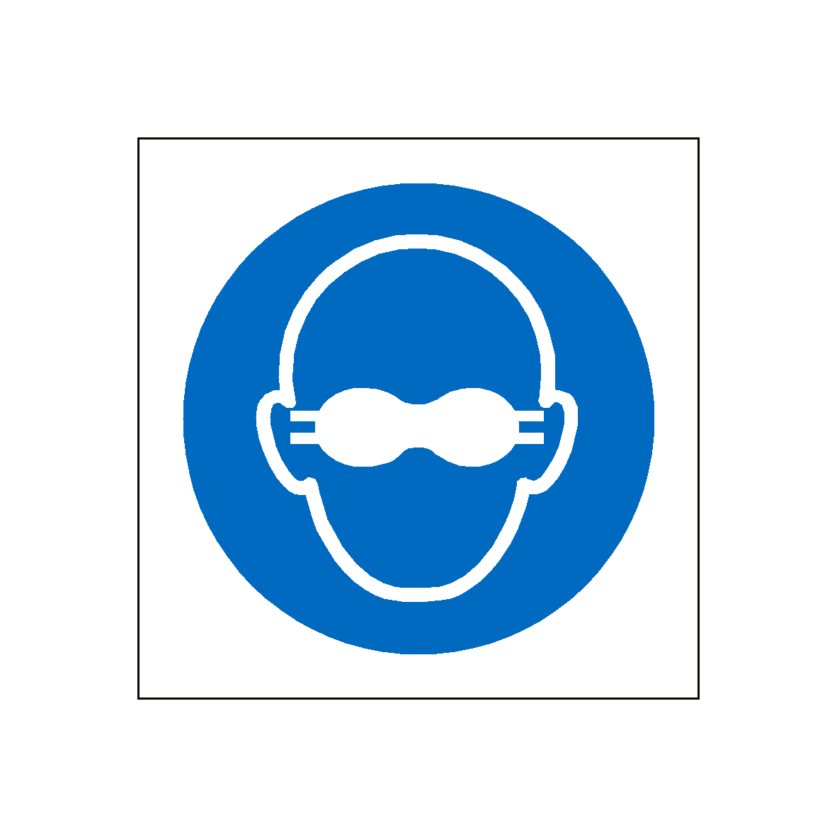 Opaque Eye Protection Symbol Sign | Safety-Label.co.uk