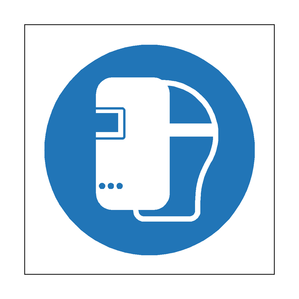 Wear Welding Mask Symbol Sign | Safety-Label.co.uk