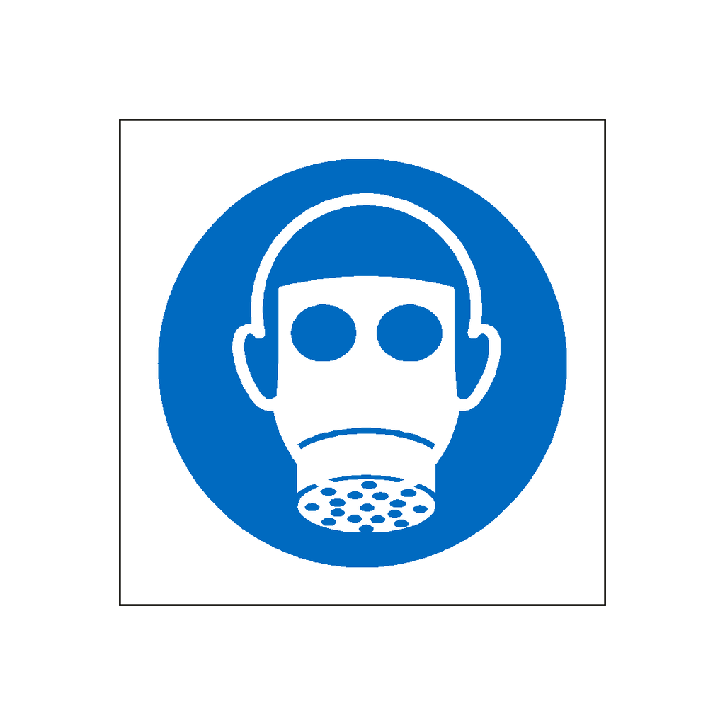 Wear Respiratory Protection Symbol Sign | Safety-Label.co.uk