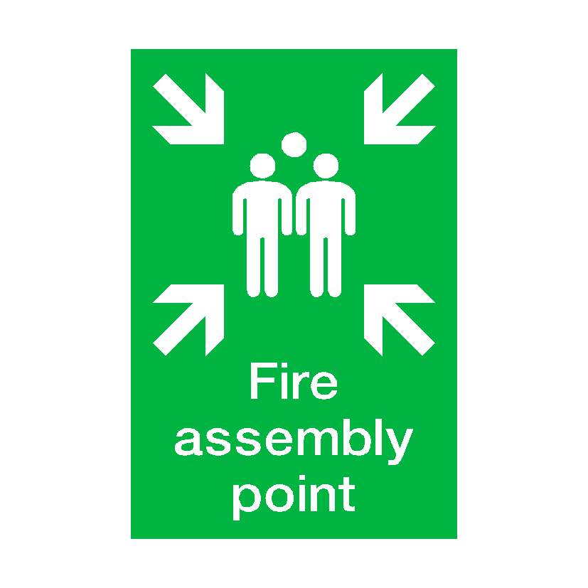 Fire Assembly Point Portrait Sign