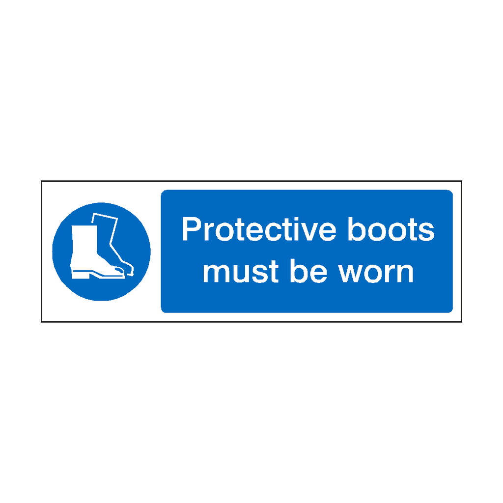 Protective Boots Must Be Worn Sign | Safety-Label.co.uk