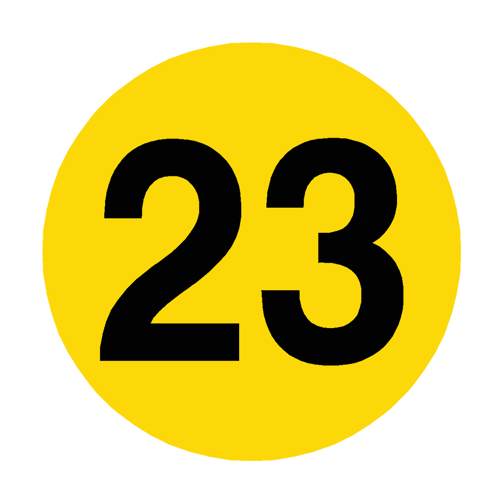 Number 23 Floor Marker | Safety-Label.co.uk