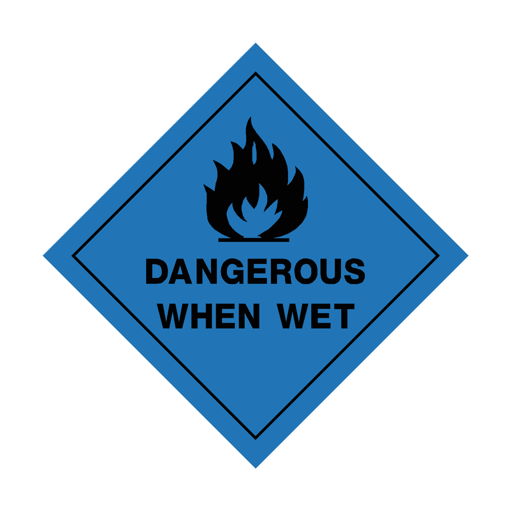 Dangerous When Wet Sticker | Safety-Label.co.uk