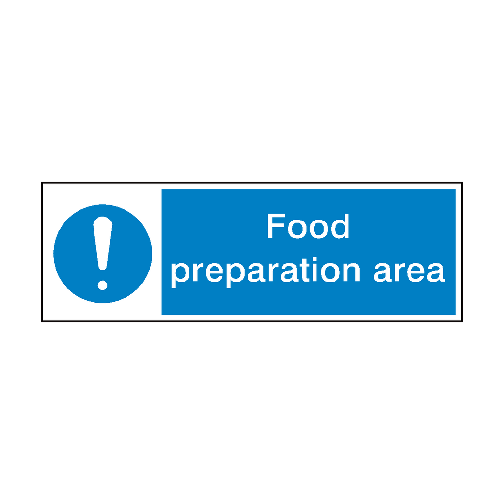 Food Preparation Area Hygiene Sticker | Safety-Label.co.uk