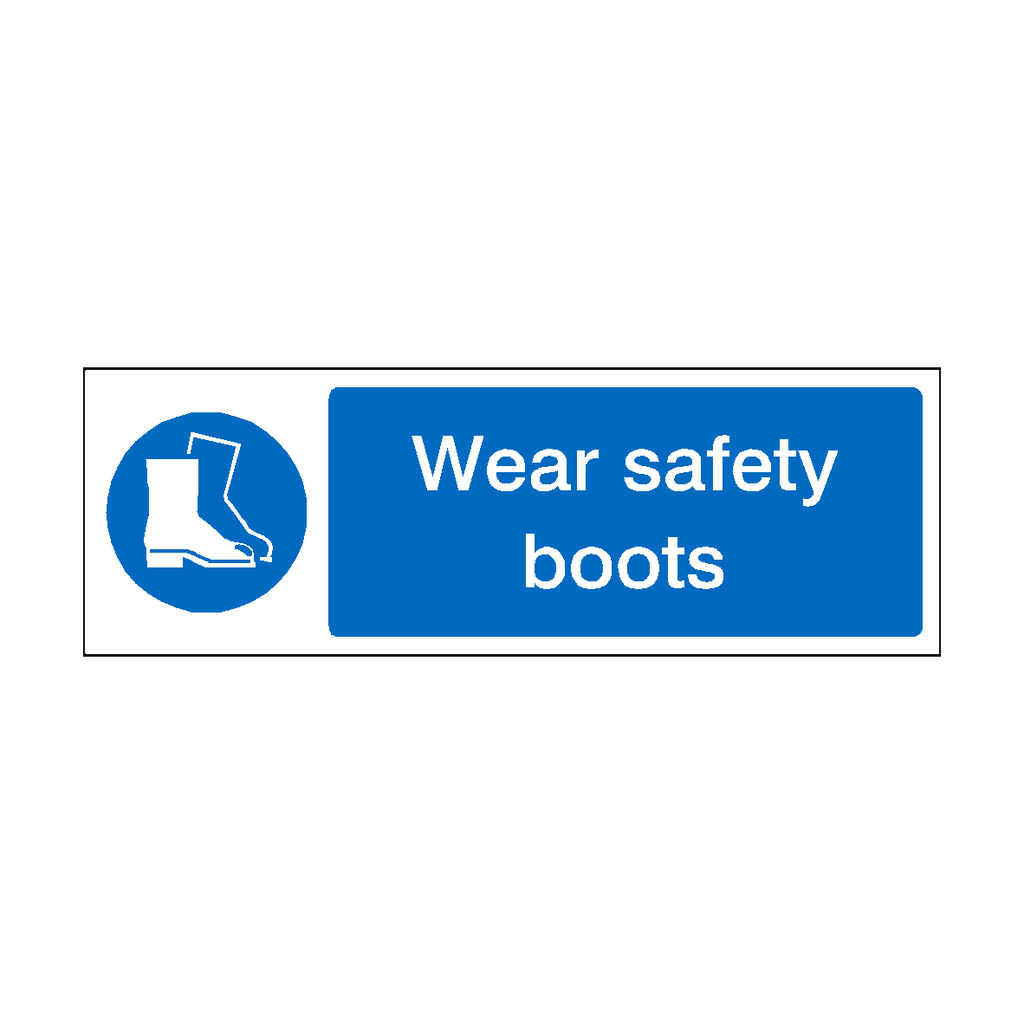 Wear Safety Boots Sign | Safety-Label.co.uk