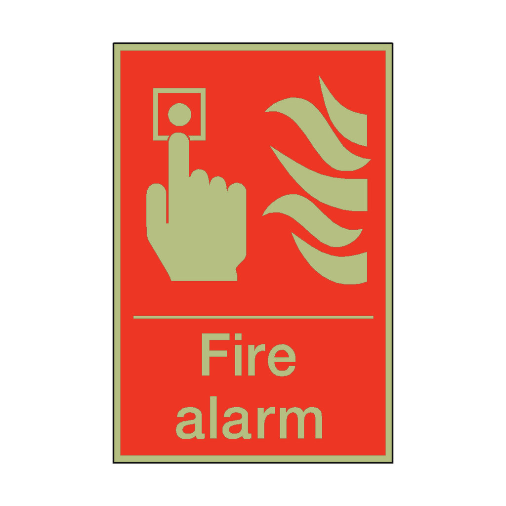 Photoluminescent Fire Alarm Sign | Safety-Label.co.uk