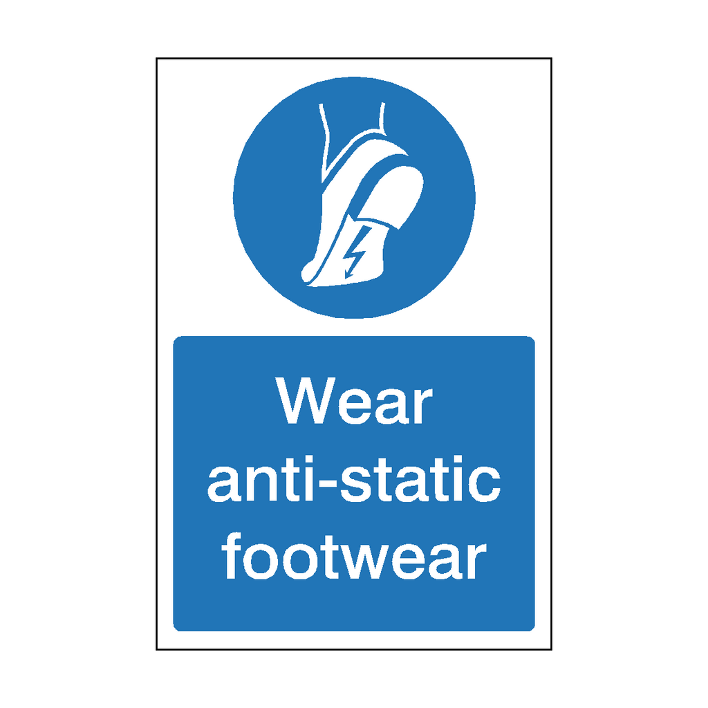 Wear Anti-Static Footwear Sign