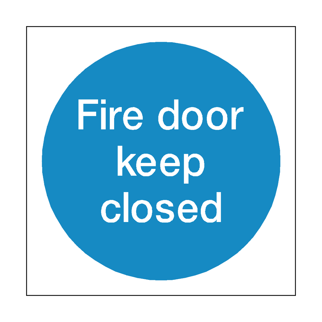 Fire Door Keep Closed Sticker