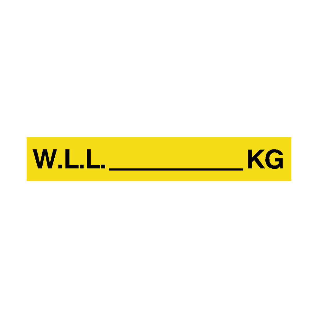 W.L.L Sign KG Yellow | Safety-Label.co.uk