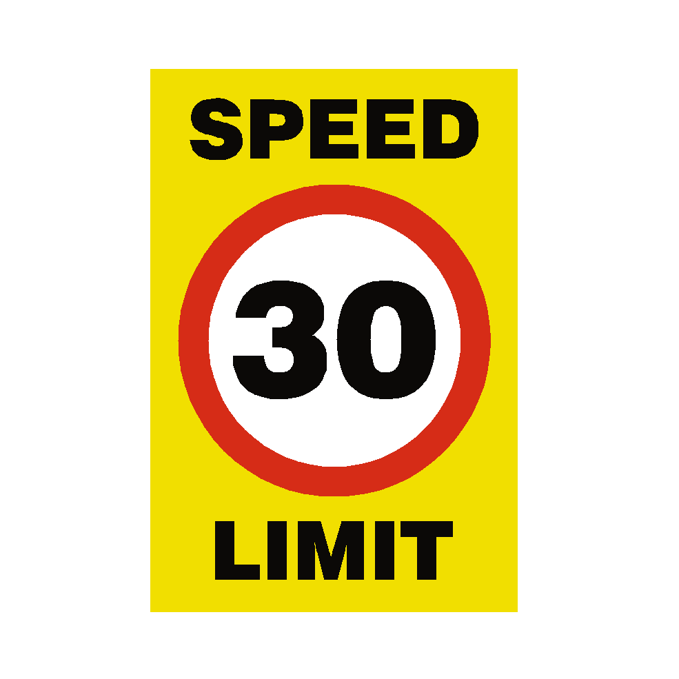 30 Mph Speed Limit Sign - 300mm x 200mm | Safety-Label.co.uk