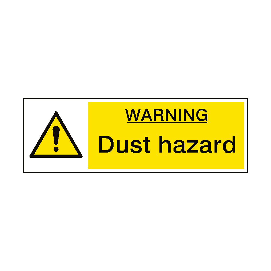 Warning Dust Hazard Sticker | Safety-Label.co.uk