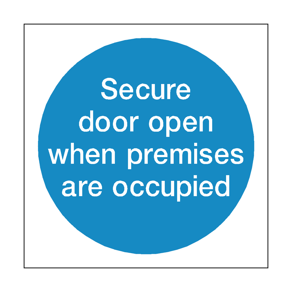 Secure Door Open Door Sticker